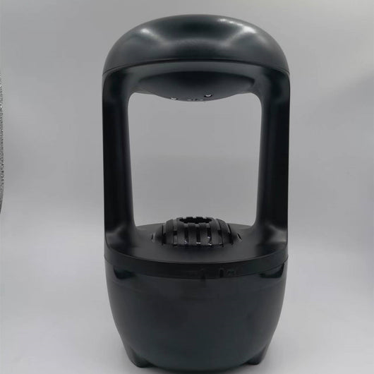 White anti-gravity water drop humidifier with a unique open-frame design and ribbed top, ideal for modern spaces. - Image 5