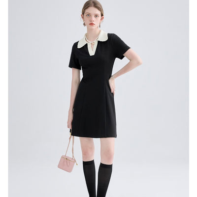Falda Negra Ajustada Estilo Británico para Commuting - Image 8