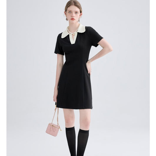 Falda Negra Ajustada Estilo Británico para Commuting - Image 8