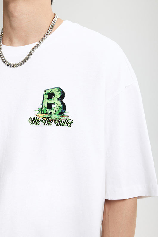 Camiseta Suelta Personalizada Letra B Estilo Urbano Casual para Hombre - Image 21