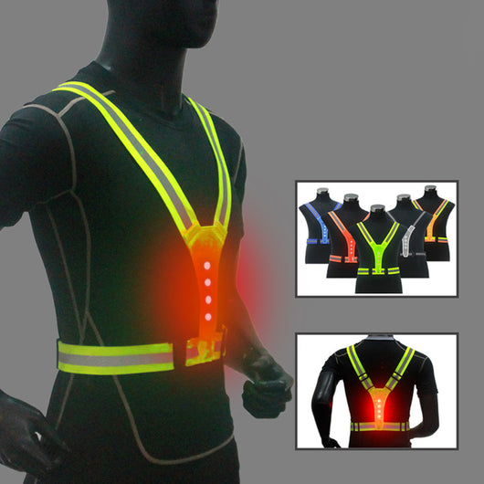 Chaleco Reflectante de Seguridad con 4 LED y Diseño Elástico V - Image 8