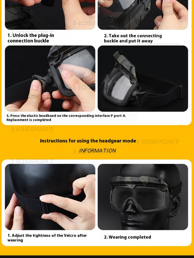 Gafas Tácticas Multifuncionales para Exterior - Dos Modos de Uso - Image 27