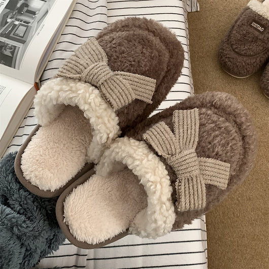 Pantuflas Cálidas de Casa Estilo Coreano Antideslizantes para Mujer - Image 3