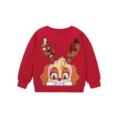 Suéter Estampado de Algodón con Mangas Largas para Niñas - Image 4