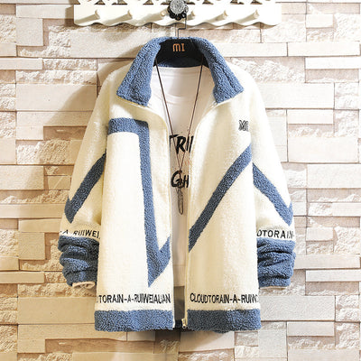 Chaqueta de Lana Cordero con Forro Polar para Hombre - Otoño e Invierno - Image 11