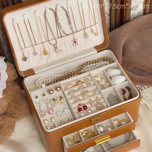 Caja de Almacenamiento Vintage para Joyas de Gran Capacidad - Image 14