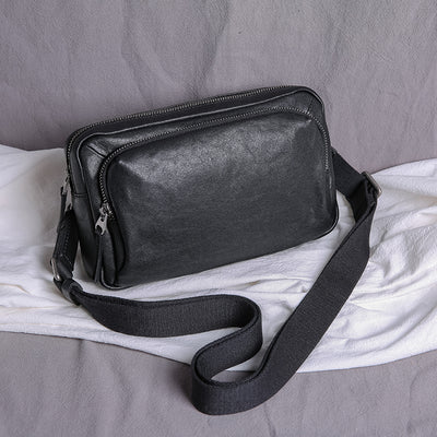 Bolsa de Cuero para Hombre con Gran Capacidad y Múltiples Compartimentos