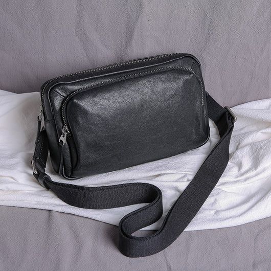 Bolsa de Cuero para Hombre con Gran Capacidad y Múltiples Compartimentos