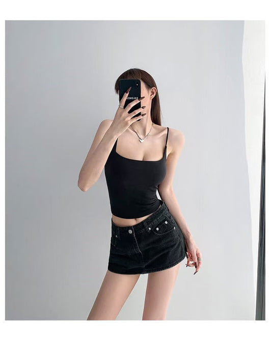 Camiseta de Algodón para Mujer con Sostén Acolchado Integrado - Image 9