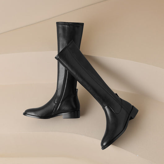 Botas Altas para Mujer con Tacón Medio y Punta Redonda - Image 8