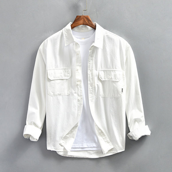 Camisa Casual Oversize de Manga Larga para Hombre - Estilo Minimalista