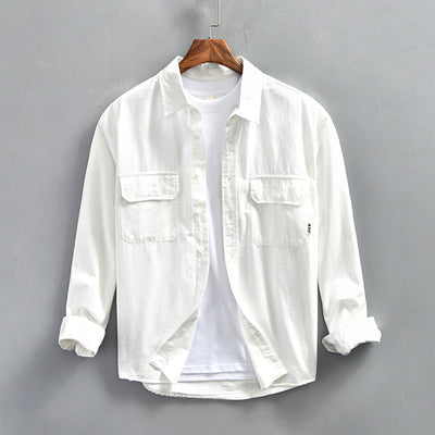 Camisa Casual Oversize de Manga Larga para Hombre - Estilo Minimalista