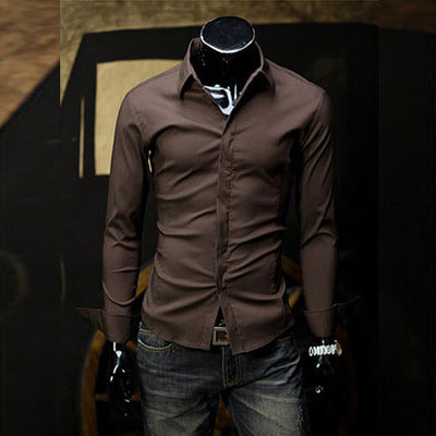Camisa Ejecutiva Slim Fit de Manga Larga para Hombre