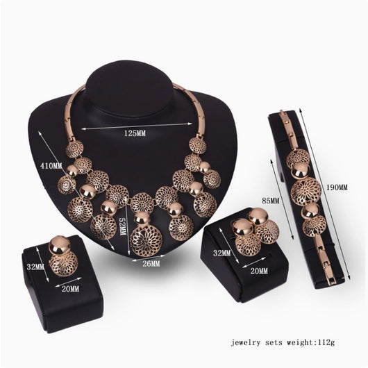 Juego de Joyas Nupcial Coreano - Set de 4 Piezas Chapadas - Image 6