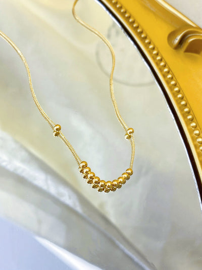 Collar de Oro 18K Chopin con Dije de Cuentas de la Suerte - Image 9