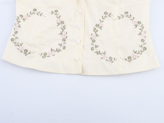 Blusa de Tirantes Bordada en Popelina - Estilo Europeo Minimalista - Image 14