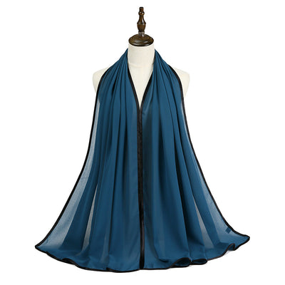 Pañoleta de Gasa con Perlas y Flecos Elegante - Image 4