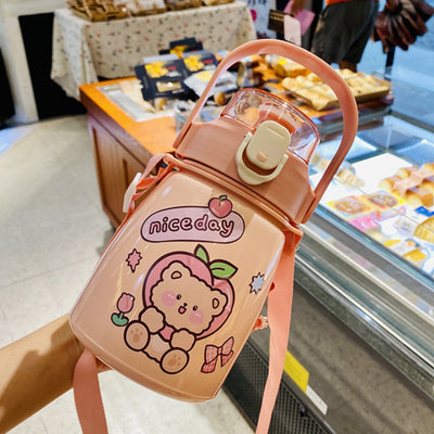 Termo Portátil de Acero Inoxidable para Mujer con Pajita y Capacidad Grande - Image 2