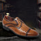 Zapatos de Cuero Puntiagudos Británicos para Hombre - Estilo Ejecutivo
