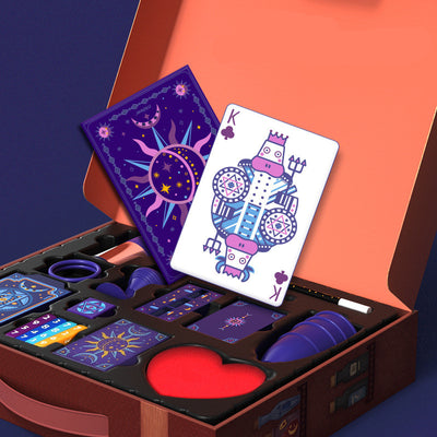 Caja de Trucos Mágicos Infantiles - Set de Magia y Póker
