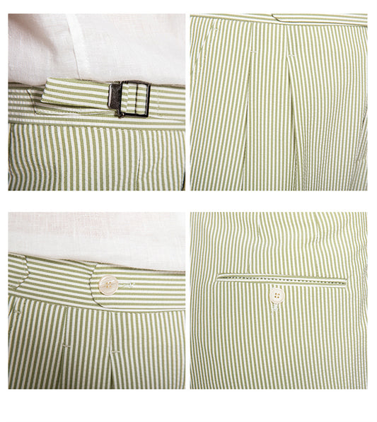 Bermudas de Hombre a Rayas sin Planchado - Tela Respirable Bubble Yarn - Image 2