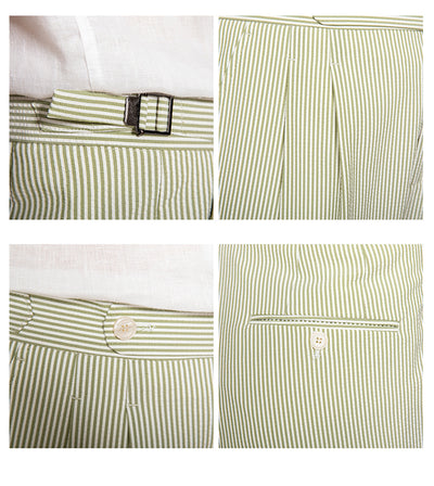 Bermudas de Hombre a Rayas sin Planchado - Tela Respirable Bubble Yarn - Image 2