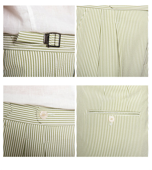Bermudas de Hombre a Rayas sin Planchado - Tela Respirable Bubble Yarn - Image 2