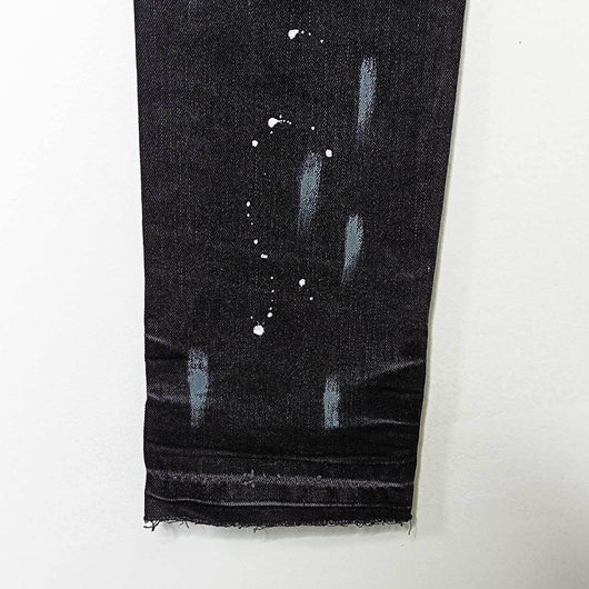 Jeans Rectos Rotos con Efecto Paint Splash y Stretch para Hombre - Image 16
