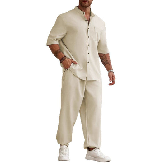 Pantalones Cortos Casuales de Algodón y Lino para Hombre - Image 3