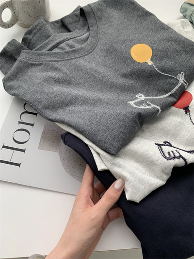 Camiseta Holgada para Mujer con Estampa de Cachorro Globo - Image 19