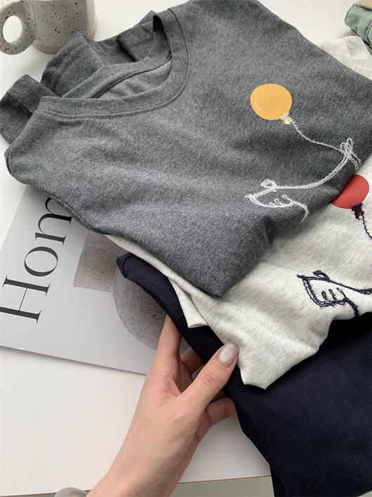 Camiseta Holgada para Mujer con Estampa de Cachorro Globo - Image 19