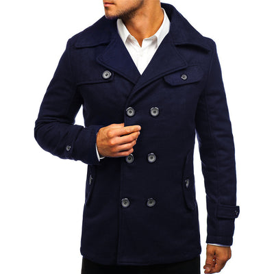 Abrigo de Lana Doble Botonadura Slim Fit para Hombre - Image 8