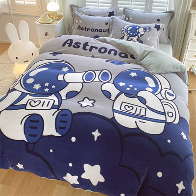 Juego de Cama Infantil de Terciopelo Suave con Diseño de Caricaturas - Image 23