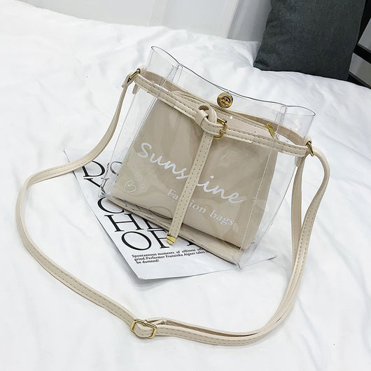 Bolsa Transparente con Estampado de Letras y Diseño Materno - Image 7