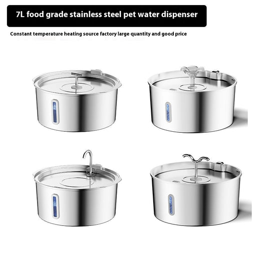 Dispensador Automático de Agua con Calefacción para Mascotas - 7L Acero Inoxidable - Image 2