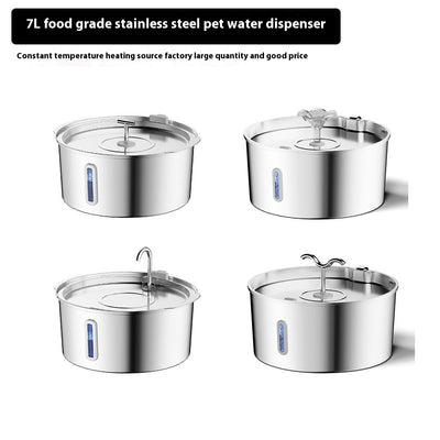 Dispensador Automático de Agua con Calefacción para Mascotas - 7L Acero Inoxidable - Image 2