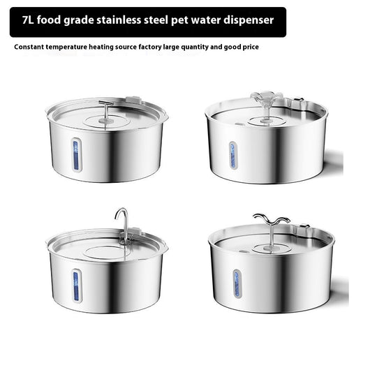 Dispensador Automático de Agua con Calefacción para Mascotas - 7L Acero Inoxidable - Image 2