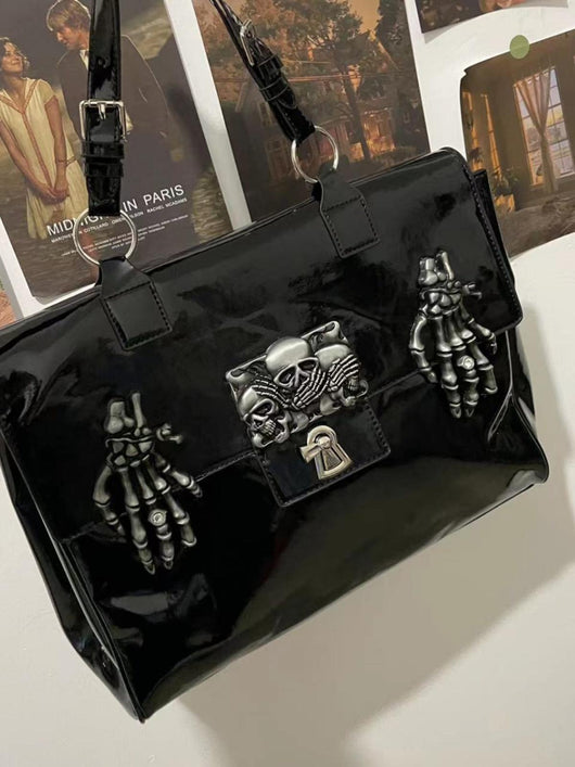 Bolso de Cuero Charol Gran Capacidad Diseño Exclusivo Hot Girl - Image 3