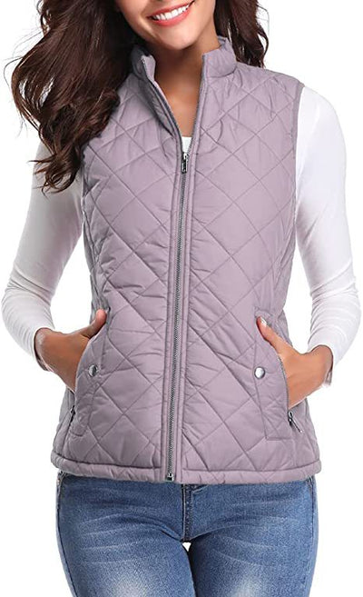 Chaleco de Algodón para Mujer con Cuello Parado y Bolsillos con Cierre - Image 42