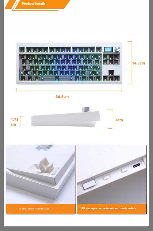 Kit de Teclado Mecánico DIY con Perilla de Control y RGB Hot Swap - Image 16