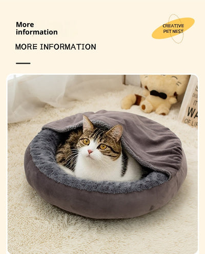 Cama Redonda Premium para Mascotas - Colchoneta Térmica Cuatro Estaciones Tamaño Grande - Image 18