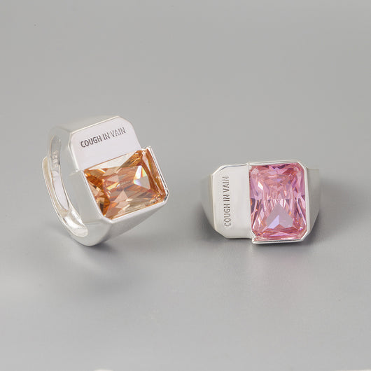 Anillo de Plata 925 con Circón Naranja - Colección Elegancia Coreana - Image 6