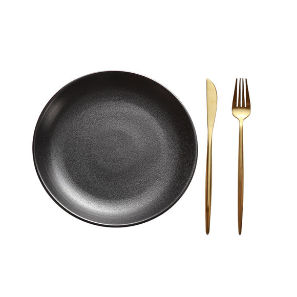 Plato Llano Redondo para Carnes - Diseño Occidental Moderno