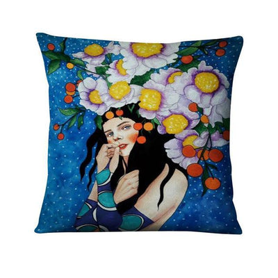Funda de Almohada de Lino con Diseño Pintado Diario - Image 37