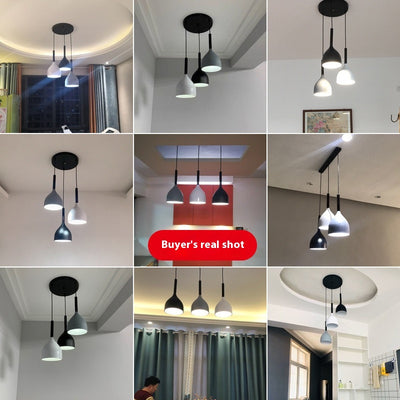 Lámpara Colgante Nórdica de Tres Cabezales Minimalista Moderna - Image 3
