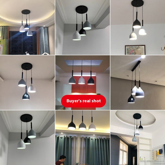 Lámpara Colgante Nórdica de Tres Cabezales Minimalista Moderna - Image 3