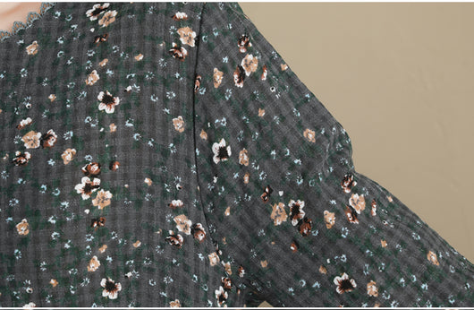 Camisa Retro Floral Suelta de Manga Larga para Otoño - Image 6
