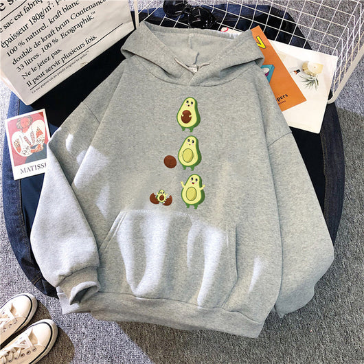 Sudadera con Capucha Estampado Aguacate Mamá e Hijo - Moda Suelta para Mujer - Image 22