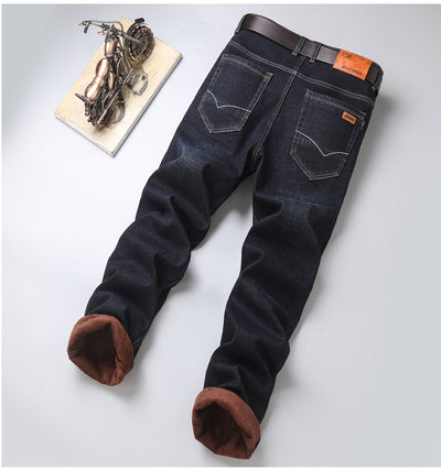 Jeans Casuales para Hombre con Forro Grueso y Terciopelo - Image 21