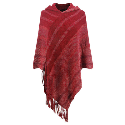 Capa Chal de Punto con Borlas para Mujer - Image 4